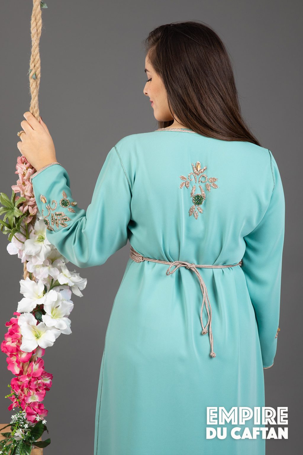 Tunique/Caftan Blanche Stuff Vert Et Rose Taille 16 - Occasion Très Bon état, Parfait Pour L’été !